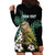 Personalised New Zealand Kakapo Hoodie Dress Aotearoa Fern With Manuka