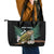 Personalised New Zealand Kakapo Leather Tote Bag Aotearoa Fern With Manuka