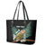 Personalised New Zealand Kakapo Leather Tote Bag Aotearoa Fern With Manuka