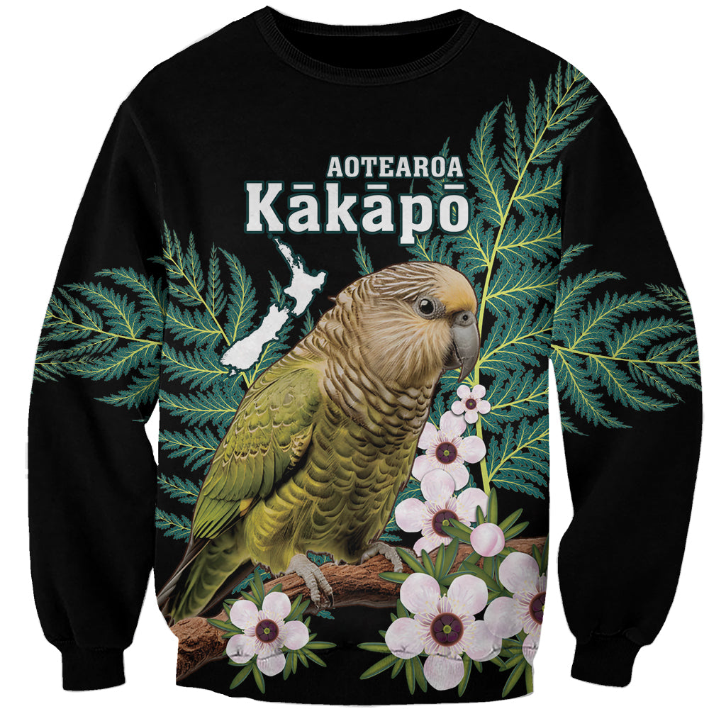 Personalised New Zealand Kakapo Sweatshirt Aotearoa Fern With Manuka