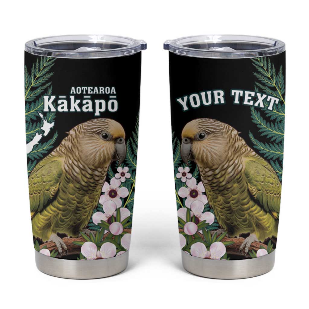 Personalised New Zealand Kakapo Tumbler Cup Aotearoa Fern With Manuka