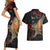 Personalised New Zealand Kea Couples Matching Short Sleeve Bodycon Dress and Hawaiian Shirt Nestor Notabilis With Harakeke Maori Pattern