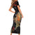 Personalised New Zealand Kea Family Matching Short Sleeve Bodycon Dress and Hawaiian Shirt Nestor Notabilis With Harakeke Maori Pattern