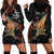 Personalised New Zealand Kea Hoodie Dress Nestor Notabilis With Harakeke Maori Pattern