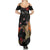 Personalised New Zealand Kea Summer Maxi Dress Nestor Notabilis With Harakeke Maori Pattern