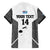Custom Fiji Tapa Rugby Family Matching Tank Maxi Dress and Hawaiian Shirt Flying Fijian Black And White Version