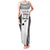 Custom Fiji Tapa Rugby Family Matching Tank Maxi Dress and Hawaiian Shirt Flying Fijian Black And White Version