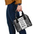 Custom Fiji Tapa Rugby Shoulder Handbag Flying Fijian Black And White Version