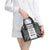 Custom Fiji Tapa Rugby Shoulder Handbag Flying Fijian Black And White Version