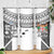 Custom Fiji Tapa Rugby Skinny Tumbler Flying Fijian Black And White Version