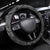 Fiji Tapa Rugby Steering Wheel Cover Flying Fijian Black And White Version