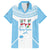 Custom Fiji Tapa Rugby Family Matching Tank Maxi Dress and Hawaiian Shirt Flying Fijian Blue And White Version