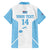 Custom Fiji Tapa Rugby Hawaiian Shirt Flying Fijian Blue And White Version