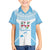 Custom Fiji Tapa Rugby Hawaiian Shirt Flying Fijian Blue And White Version