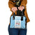 Custom Fiji Tapa Rugby Shoulder Handbag Flying Fijian Blue And White Version
