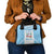 Custom Fiji Tapa Rugby Shoulder Handbag Flying Fijian Blue And White Version
