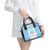 Custom Fiji Tapa Rugby Shoulder Handbag Flying Fijian Blue And White Version