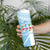 Custom Fiji Tapa Rugby Skinny Tumbler Flying Fijian Blue And White Version