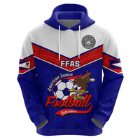 American Samoa Football Hoodie Polynesian Sporty Style LT14 Zip Hoodie Blue - Polynesian Pride
