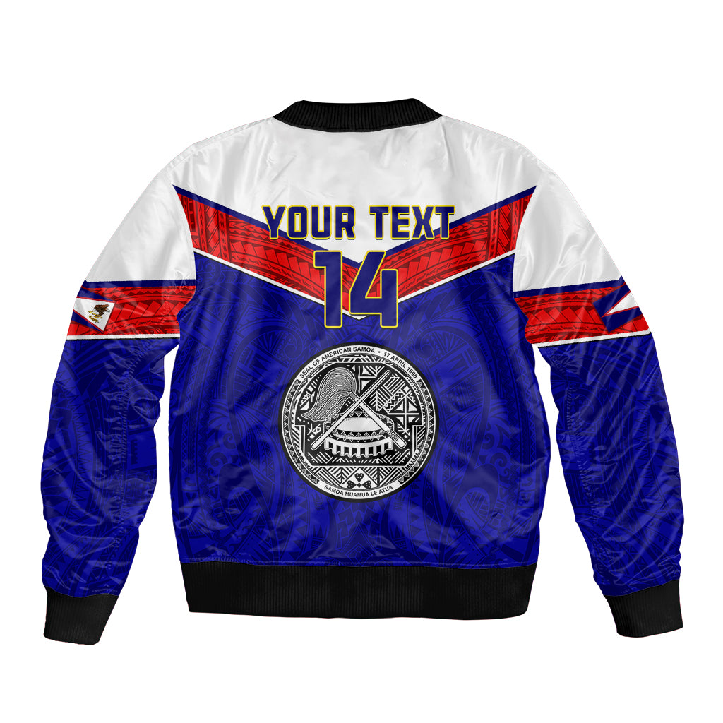 Personalised American Samoa Football Bomber Jacket Polynesian Sporty Style LT14 - Polynesian Pride