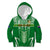 Cook Islands Football Kid Hoodie Go Kuki Airani Polynesian Sporty Style LT14 Green - Polynesian Pride