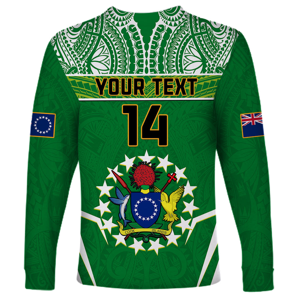 Personalised Cook Islands Football Long Sleeve Shirt Go Kuki Airani Polynesian Sporty Style LT14 - Polynesian Pride