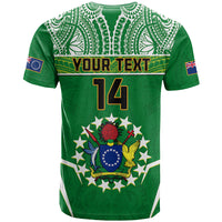 Custom Cook Islands Football T Shirt Go Kuki Airani Polynesian Sporty Style LT14 - Polynesian Pride