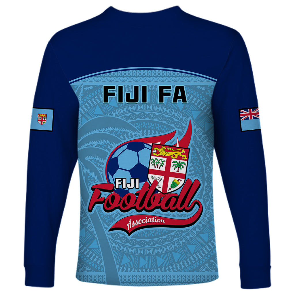 Fiji Football Long Sleeve Shirt Fijian Tapa Pattern Sporty Style LT14 - Polynesian Pride