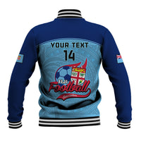 Personalised Fiji Football Baseball Jacket Fijian Tapa Pattern Sporty Style LT14 - Polynesian Pride