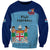 Personalised Fiji Football Sweatshirt Fijian Tapa Pattern Sporty Style LT14 Unisex Blue - Polynesian Pride