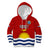 Kiribati Football Kid Hoodie Polynesian Pattern Mix Kiribatian Flag LT14 Red - Polynesian Pride