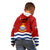 Kiribati Football Kid Hoodie Polynesian Pattern Mix Kiribatian Flag LT14 - Polynesian Pride