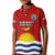 Kiribati Football Kid Polo Shirt Polynesian Pattern Mix Kiribatian Flag LT14 Kid Red - Polynesian Pride