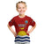 Kiribati Football Kid T Shirt Polynesian Pattern Mix Kiribatian Flag LT14 Red - Polynesian Pride