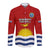 Kiribati Football Long Sleeve Button Shirt Polynesian Pattern Mix Kiribatian Flag LT14 Unisex Red - Polynesian Pride