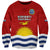 Kiribati Football Sweatshirt Polynesian Pattern Mix Kiribatian Flag LT14 Unisex Red - Polynesian Pride