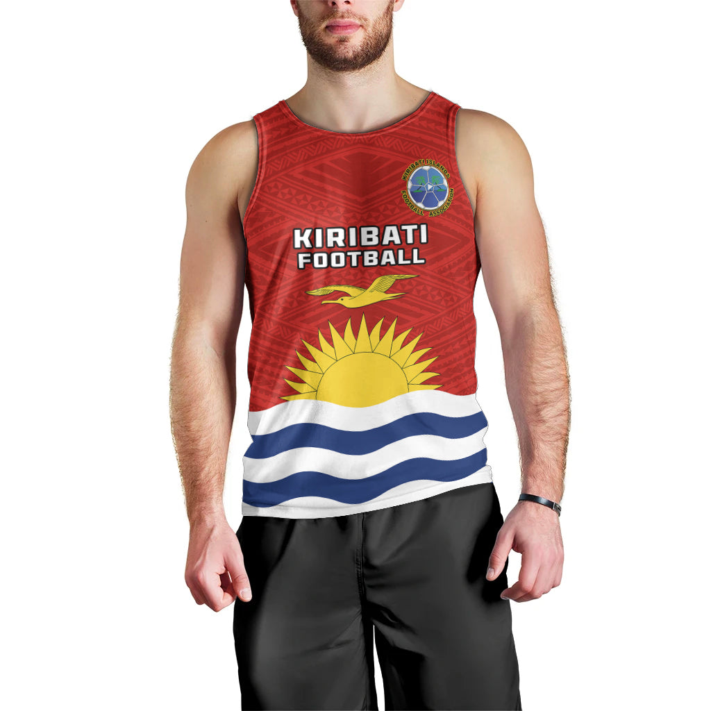 Personalised Kiribati Football Men Tank Top Polynesian Pattern Mix Kiribatian Flag LT14 - Polynesian Pride