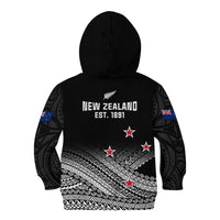 Aotearoa Football Kid Hoodie Go New Zealand Maori Fern Pattern LT14 - Polynesian Pride