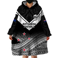 Aotearoa Football Wearable Blanket Hoodie Go New Zealand Maori Fern Pattern LT14 - Polynesian Pride