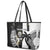 Custom Fiji And New Zealand Rugby Leather Tote Bag Aotearoa Silver Fern Mix Fijian Tapa Pattern