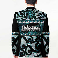 Kia Ora New Zealand Blazer Aotearoa Proud Maori Paua Shell Silver Fern - Polynesian Pride