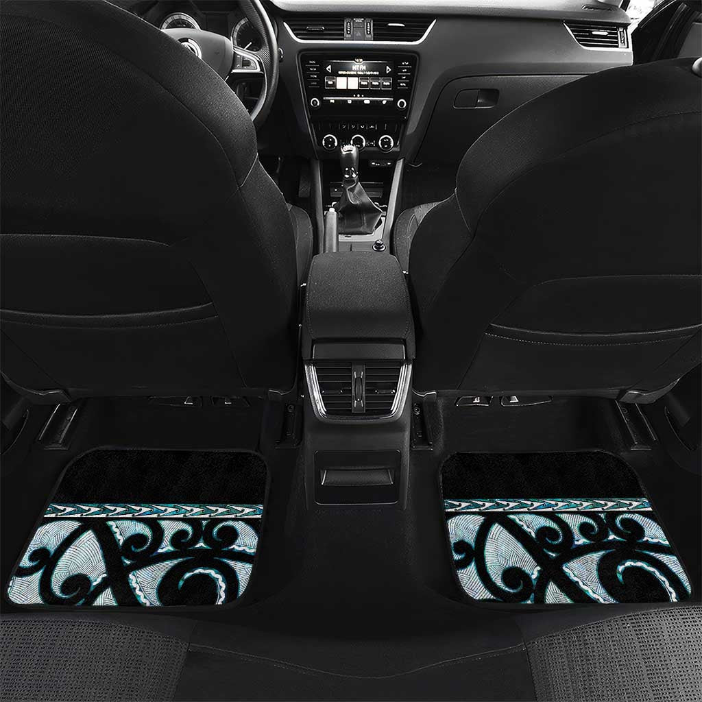 Kia Ora New Zealand Car Mats Aotearoa Proud Maori Paua Shell Silver Fern - Polynesian Pride