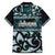 Kia Ora New Zealand Family Matching Long Sleeve Bodycon Dress and Hawaiian Shirt Aotearoa Proud Maori Paua Shell Silver Fern - Polynesian Pride