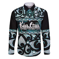 Kia Ora New Zealand Family Matching Puletasi and Hawaiian Shirt Aotearoa Proud Maori Paua Shell Silver Fern - Polynesian Pride