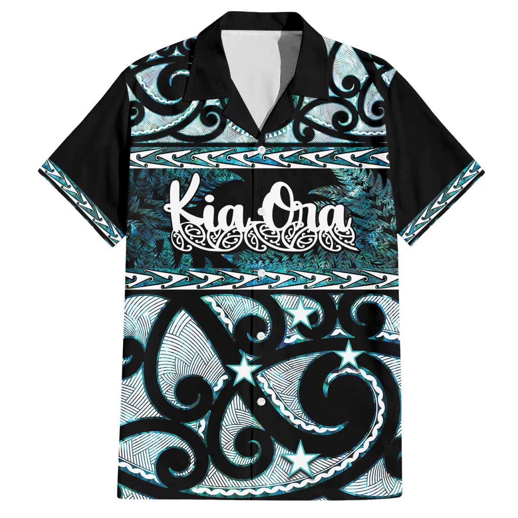 Kia Ora New Zealand Family Matching Summer Maxi Dress and Hawaiian Shirt Aotearoa Proud Maori Paua Shell Silver Fern - Polynesian Pride