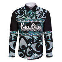 Kia Ora New Zealand Family Matching Tank Maxi Dress and Hawaiian Shirt Aotearoa Proud Maori Paua Shell Silver Fern - Polynesian Pride