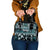 Kia Ora New Zealand Shoulder Handbag Aotearoa Proud Maori Paua Shell Silver Fern - Polynesian Pride