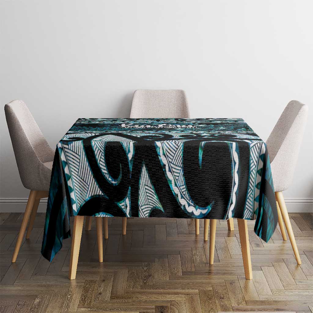 Kia Ora New Zealand Tablecloth Aotearoa Proud Maori Paua Shell Silver Fern - Polynesian Pride