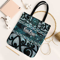 Kia Ora New Zealand Tote Bag Aotearoa Proud Maori Paua Shell Silver Fern - Polynesian Pride