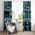 Kia Ora New Zealand Window Curtain Aotearoa Proud Maori Paua Shell Silver Fern - Polynesian Pride